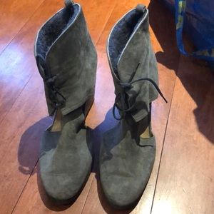 Opening ceremony cut out shearling boots